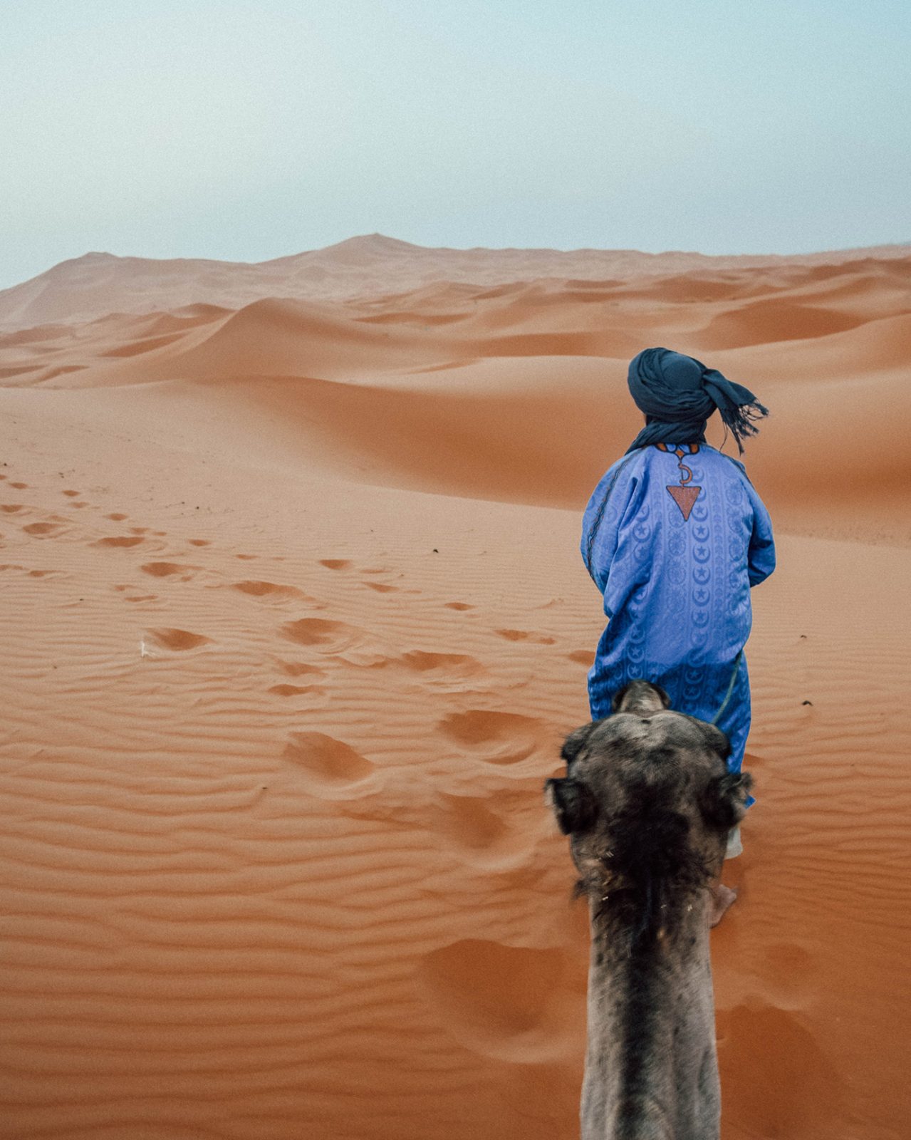 Bob Marley and his owner at Tiziri camp Merzouga, Morocco